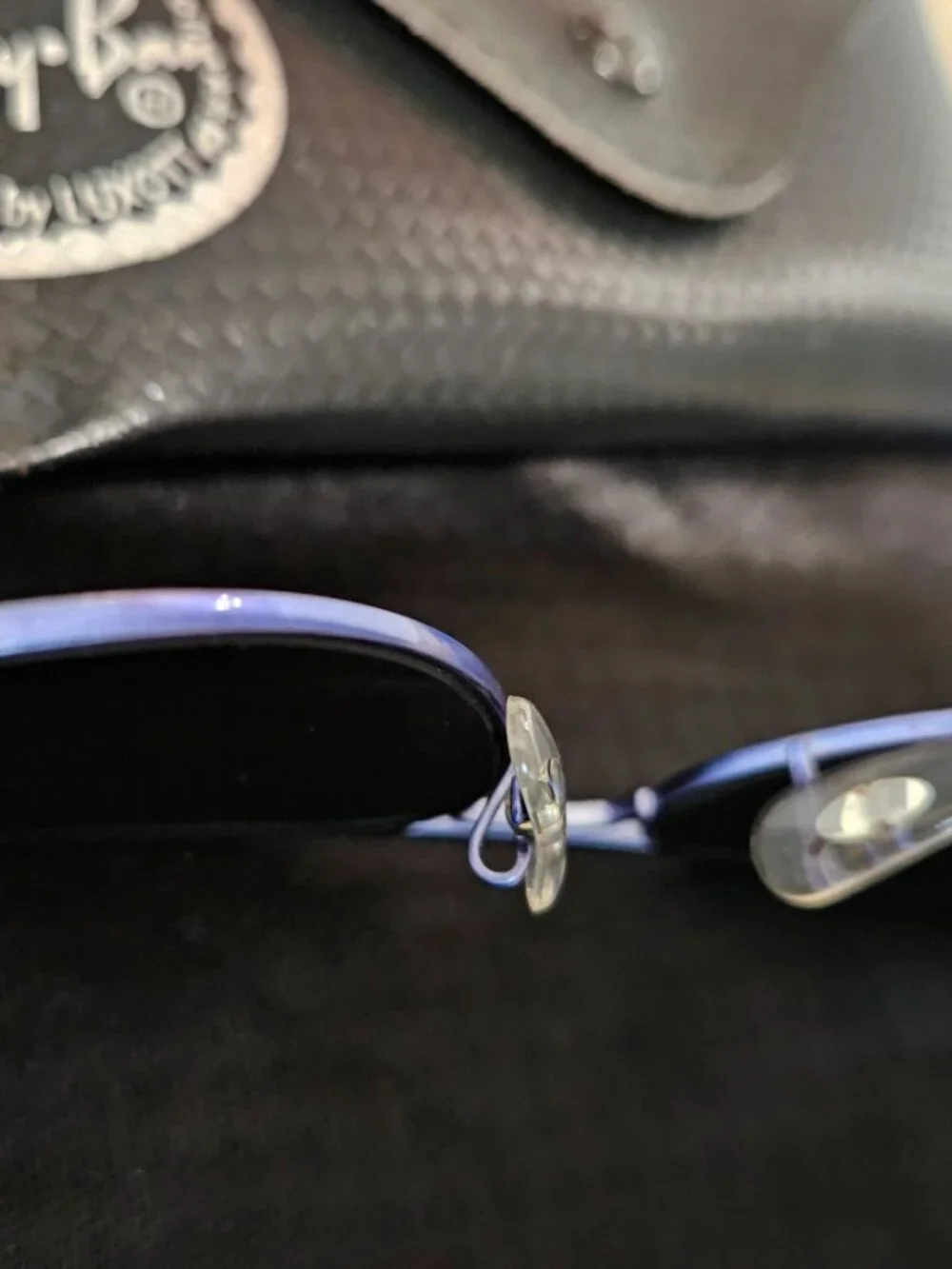 Ray-Ban 3025B BLUE Frame Aviator Sunglasses w/Case-RARE- {#811-6}